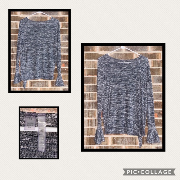 SilverLove Tops - •Petite Medium Long Sleeved Black Top•